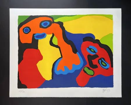 Литография Appel - Tête dansante 