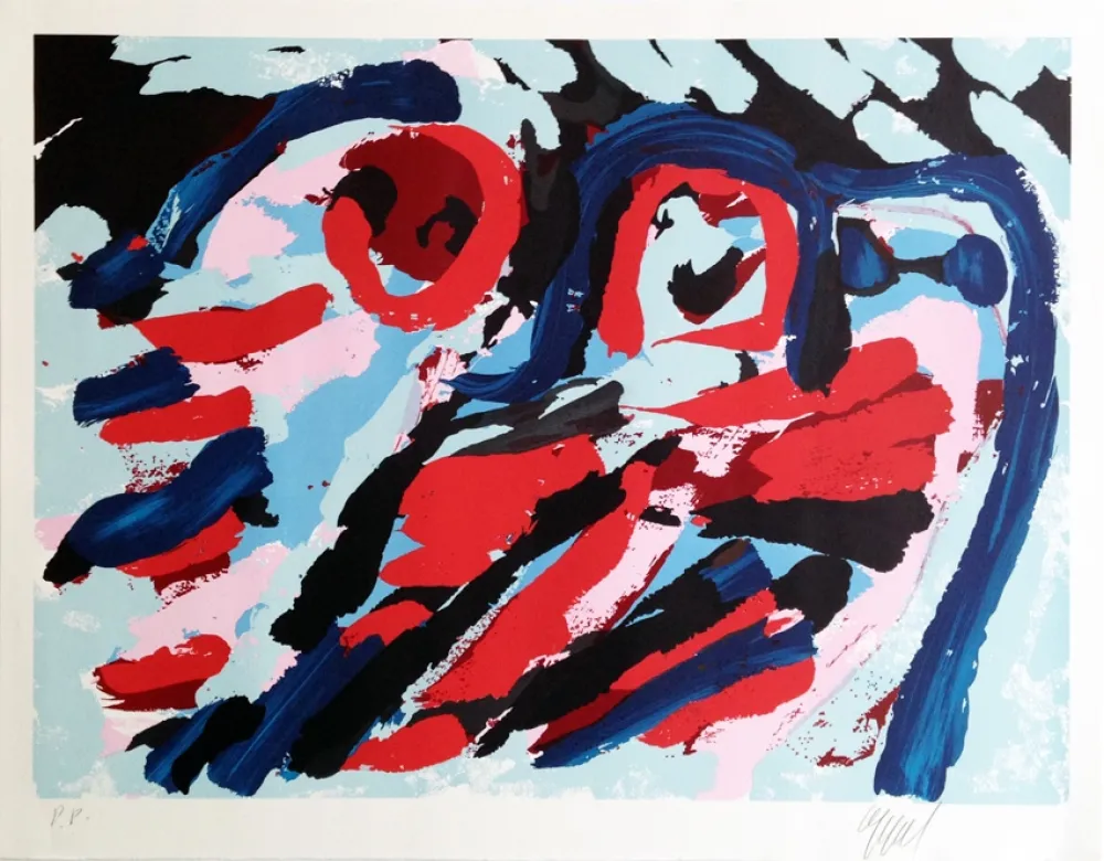 Сериграфия Appel - Three smiling faces 