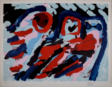 Литография Appel - Three Smiling Faces, 1979 - Hand-signed!