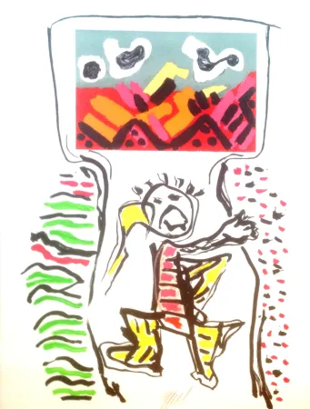 Литография Appel - Un ami pour la vie 