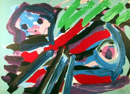 Литография Appel - Walking with my Bird