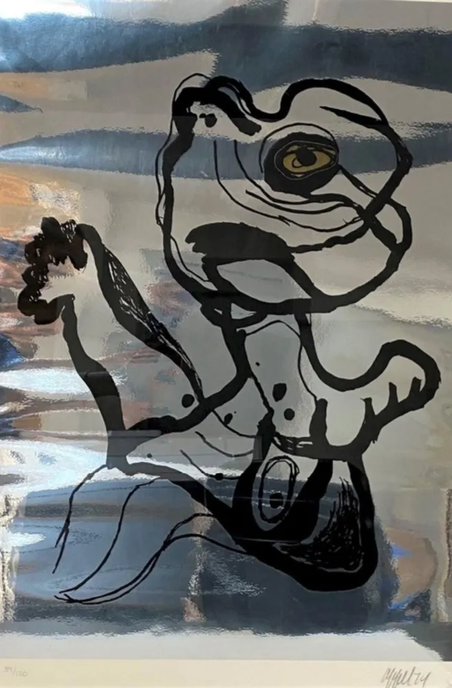 Сериграфия Appel - Woman With the Golden Eye