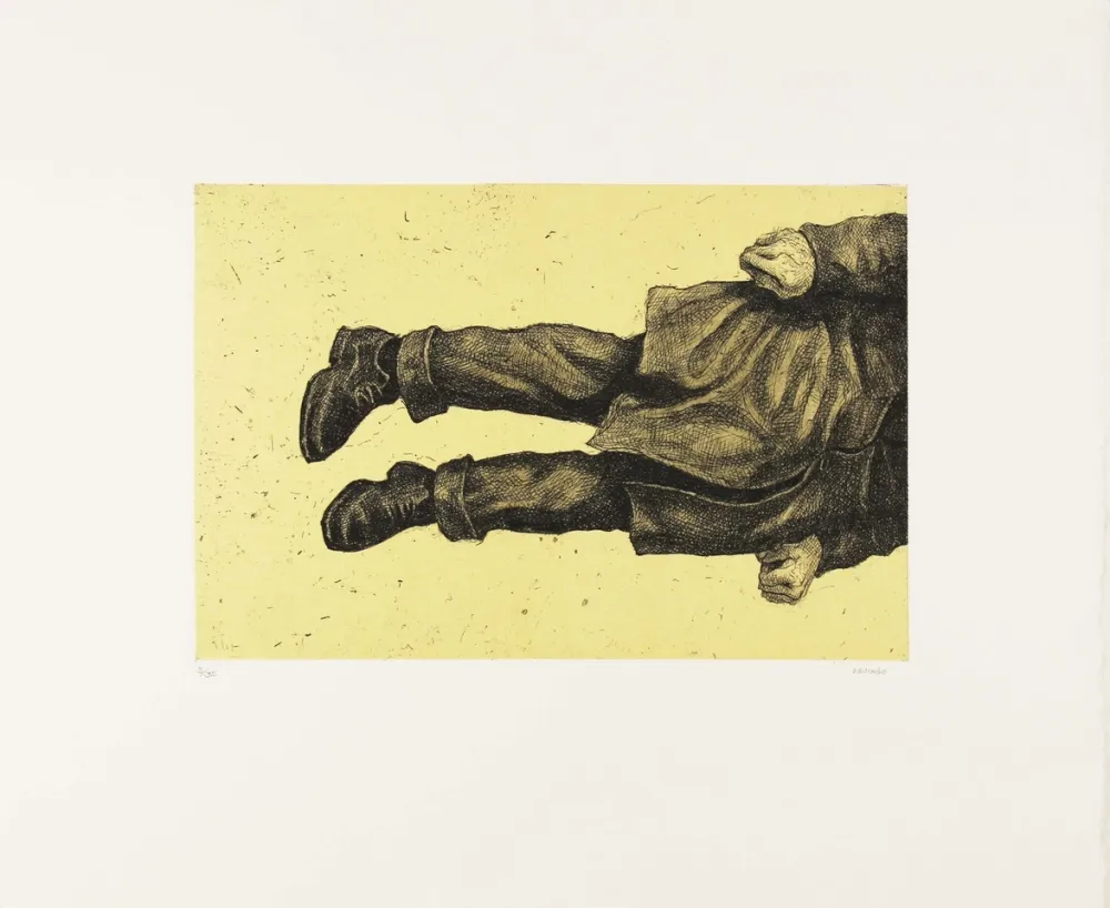 Офорт Aquindo - Homme en suspens