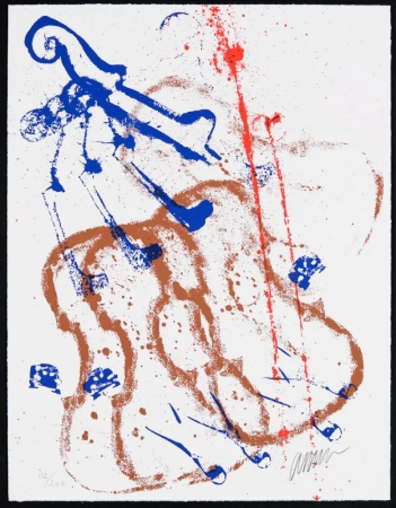 Сериграфия Arman - Accords à cordes I