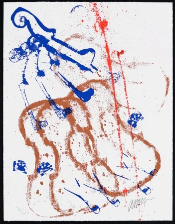 Сериграфия Arman - Accords à cordes I