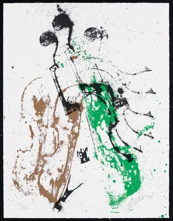 Сериграфия Arman - Accords à cordes II