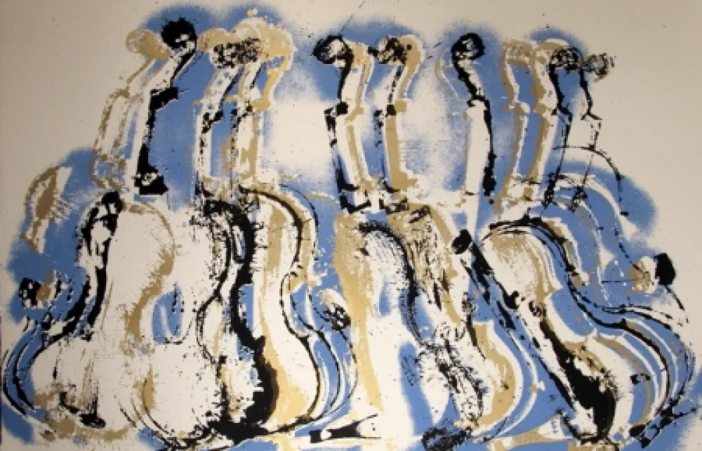 Сериграфия Arman - Blue Variations