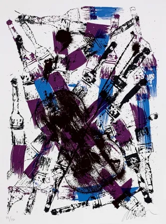 Сериграфия Arman - Melodie brossée II.