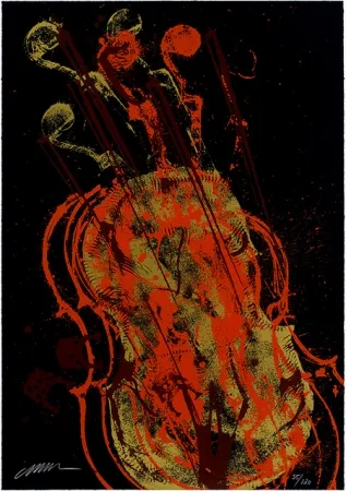 Сериграфия Arman - Melody for Strings 1