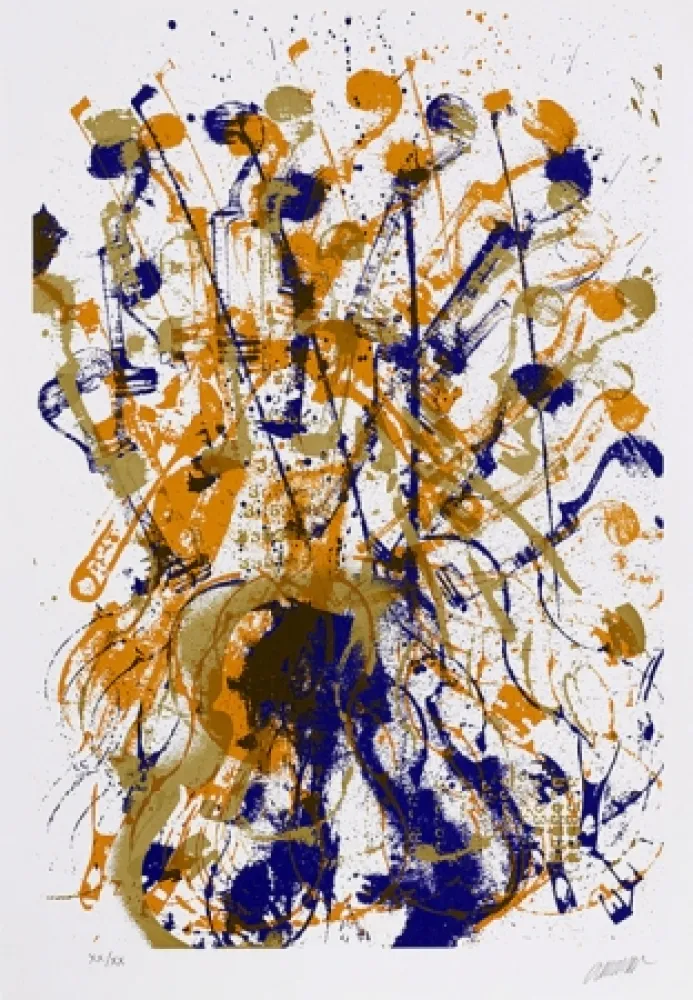 Сериграфия Arman - Trio à cordes I