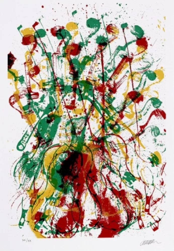 Сериграфия Arman - Trio à cordes III