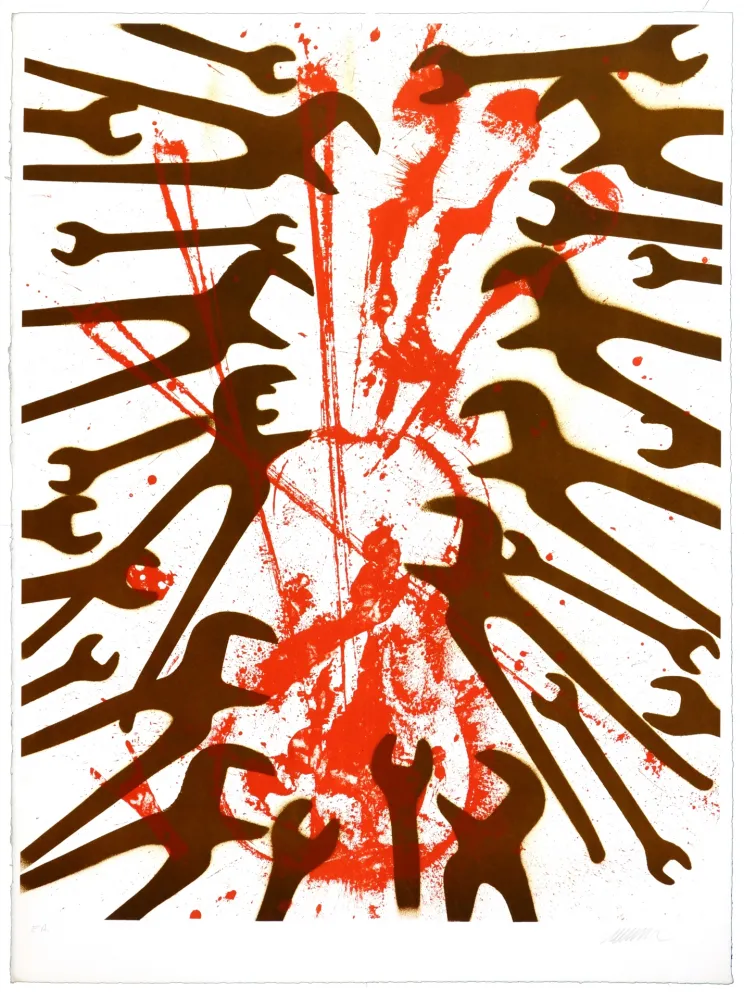 Литография Arman - Violon et clefs