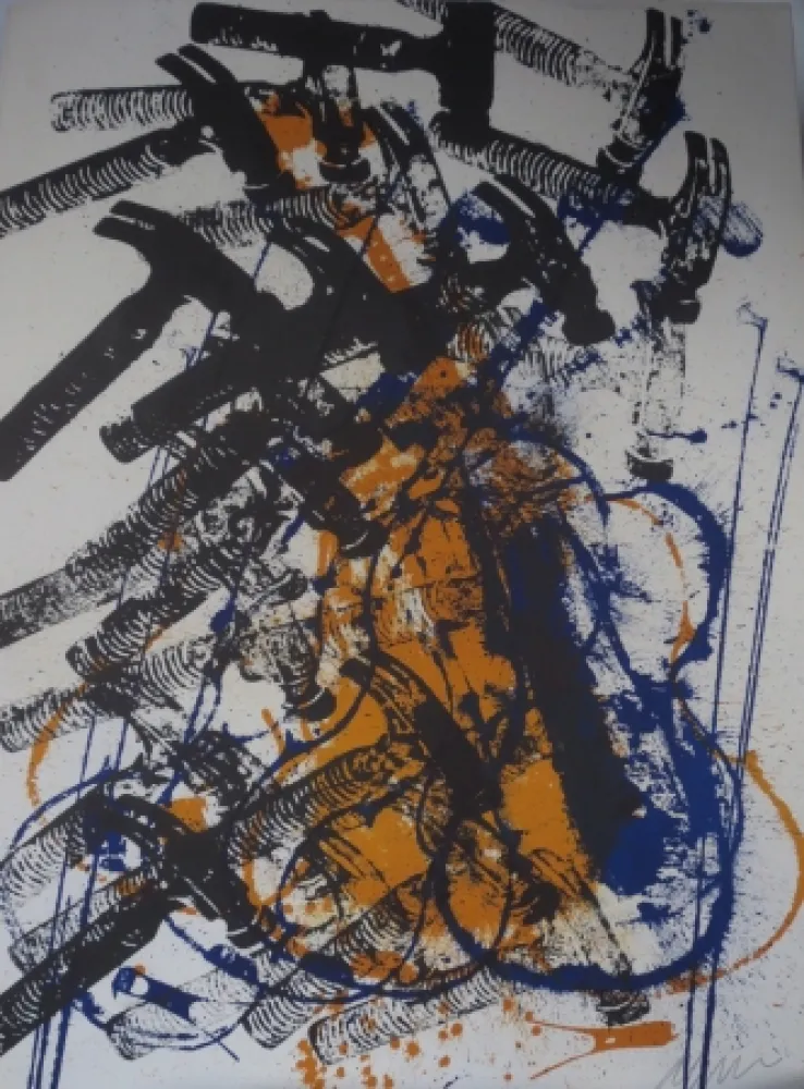 Литография Arman - Violon et marteaux