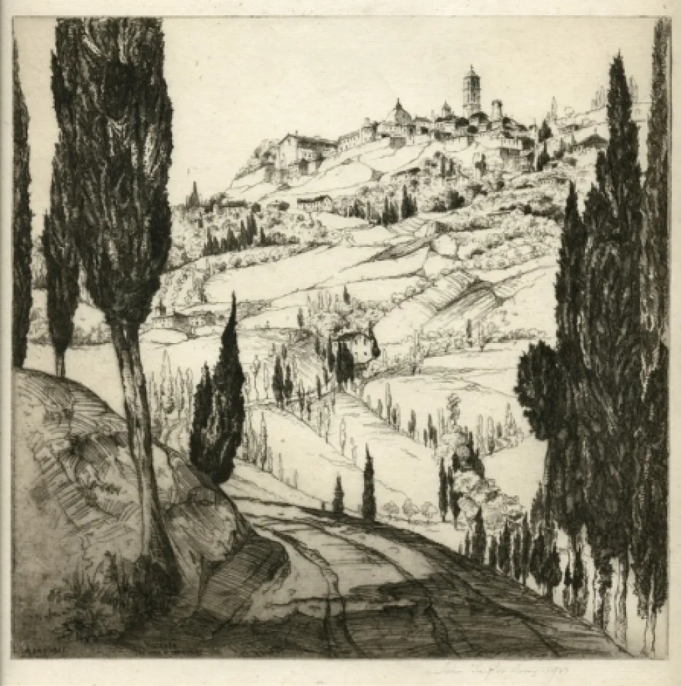 Офорт Arms - Volterra, the Town in the Clouds