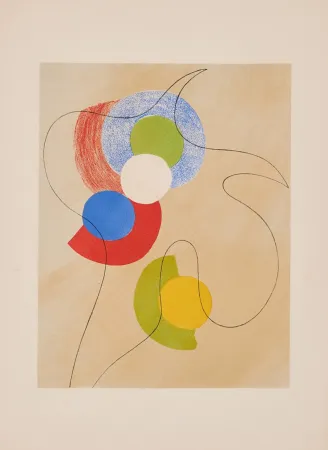 Литография Arp - Jean Arp & Sonia Delaunay - Aux Nourritures Terrestres, 1950 