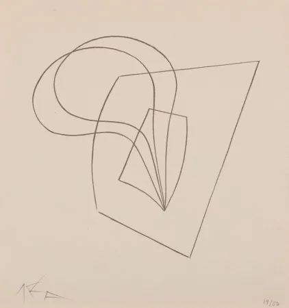 Литография Arp - Pflanzlich-architektonische