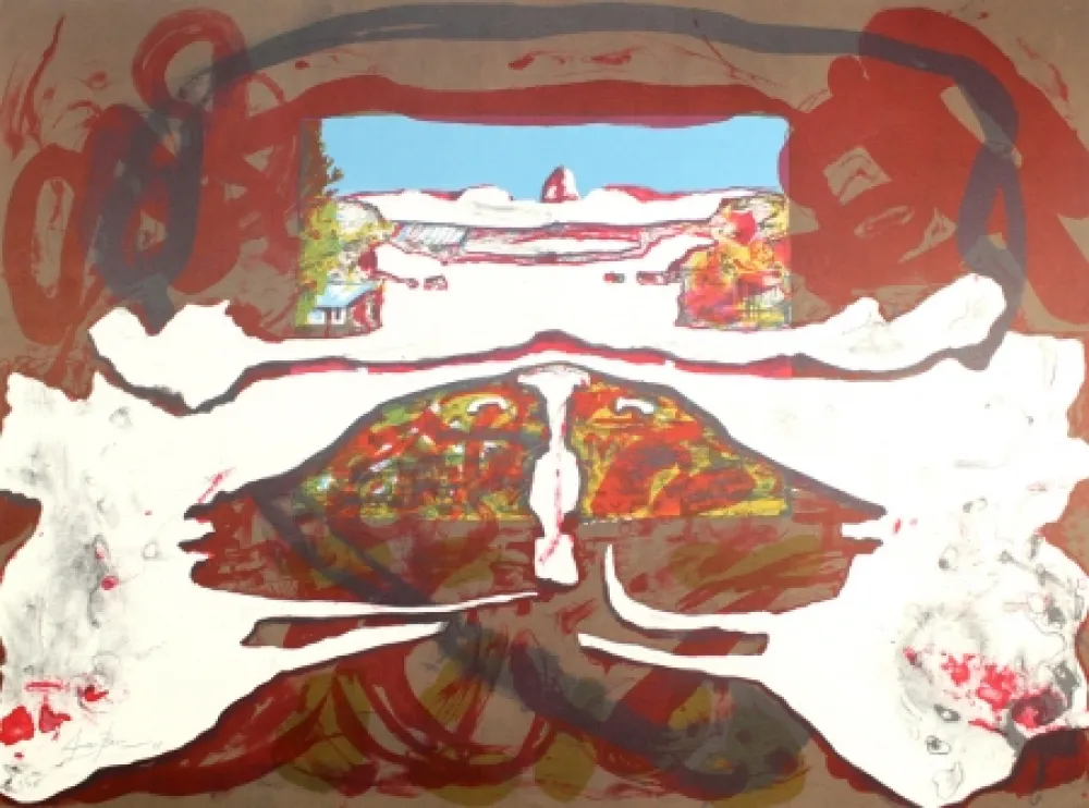 Литография Arranz-Bravo - Casa con Cielo Azul