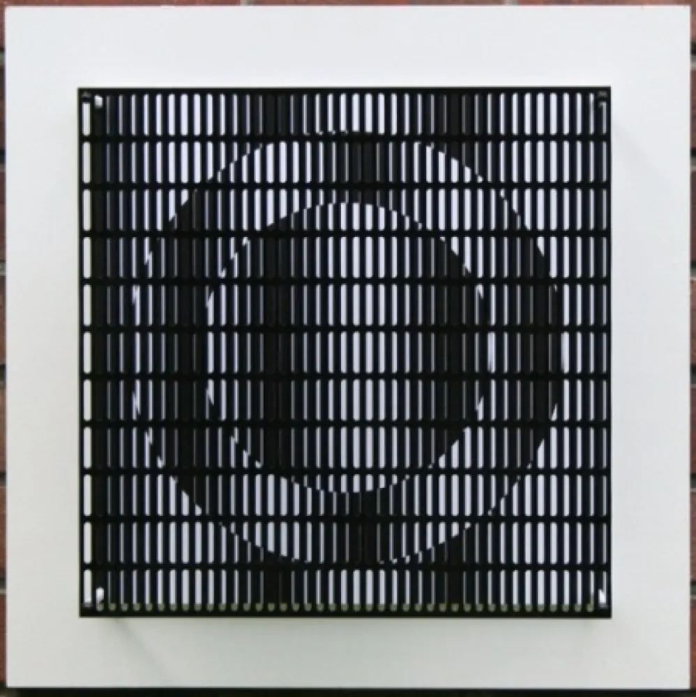 Гравюра На Дереве Asis - Vibration cercles noir et blanc