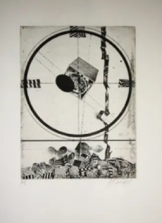 Гравюра Сухой Иглой Assadour - Sans titre