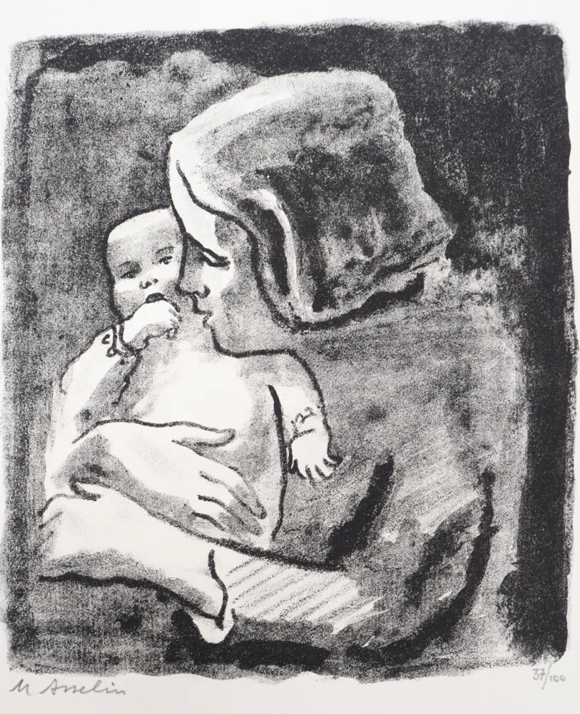 Литография Asselin - Maternité
