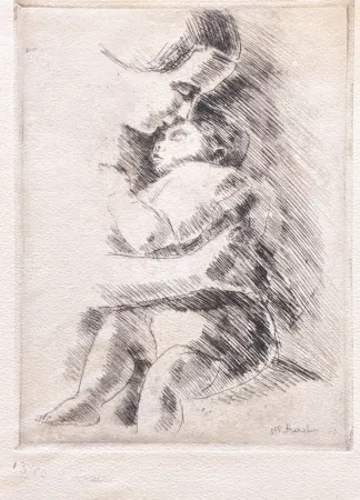 Гравюра Asselin - Maternité