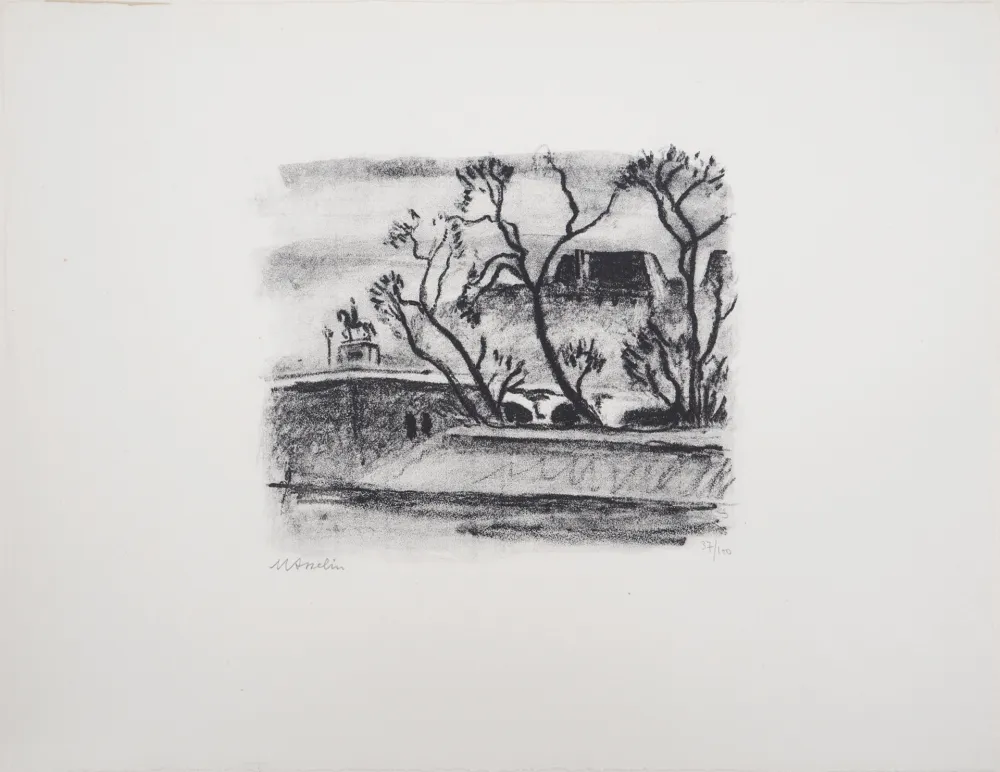 Литография Asselin - Paris, le Vert-galant