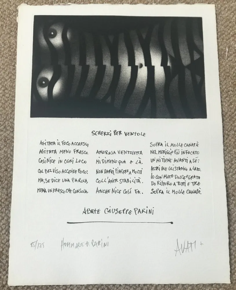 Гравюра Avati - Hommage a Parini