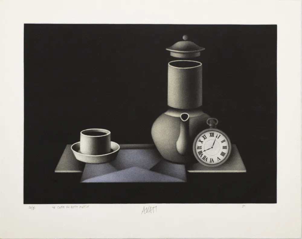 Офорт Avati - Le carte du petit Martin