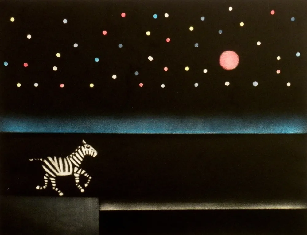 Mezzotint Avati - Le zebre a Antibes