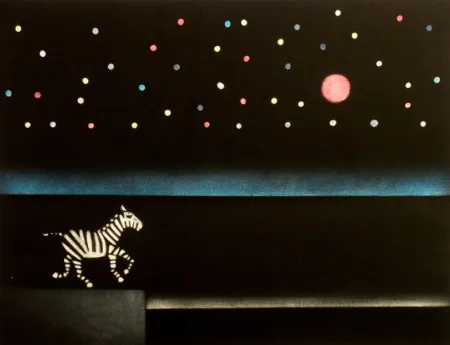 Mezzotint Avati - Le zebre a Antibes