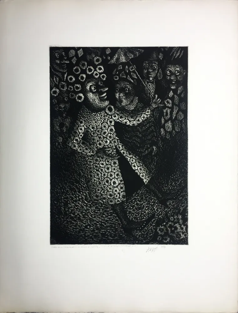 Акватинта Avati - Les Ridicules (planche n° 2) (1951)