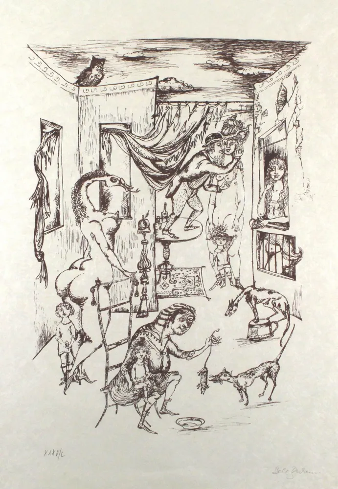 Литография Bachem - Alternde Paris zum Muttertag