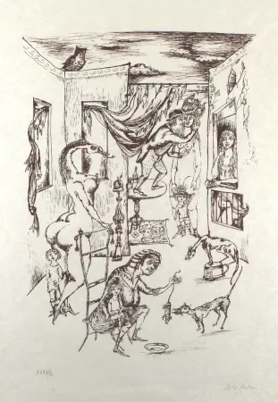 Литография Bachem - Alternde Paris zum Muttertag