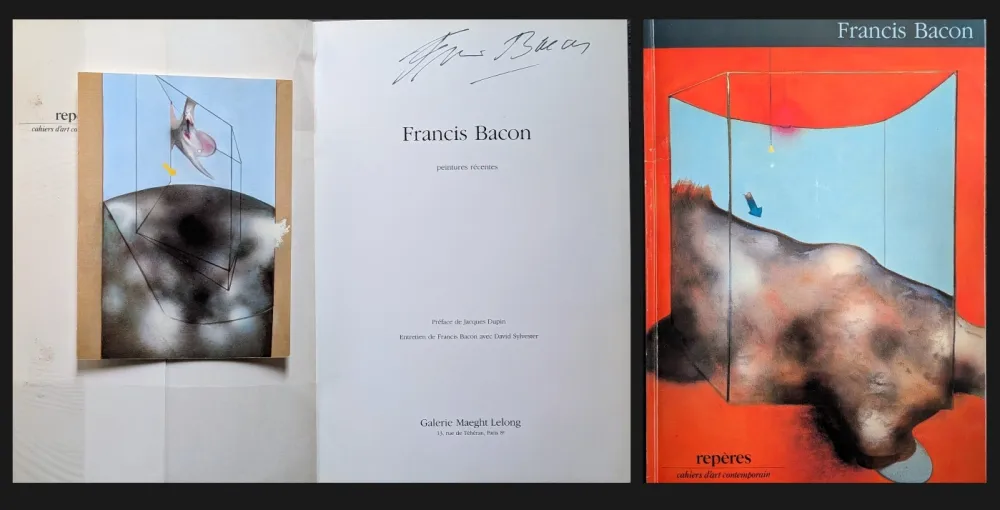 Иллюстрированная Книга Bacon - Francis Bacon - Peintures Récentes - Hand-Signed catalog with invitation, 1984