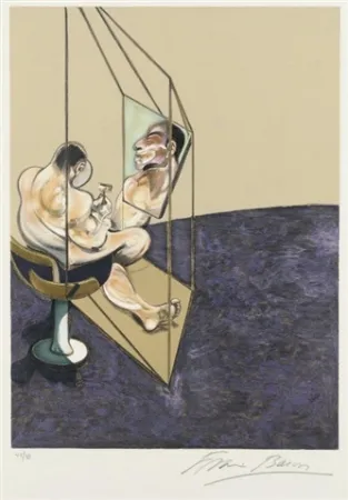 Литография Bacon - Left panel from Three Studies of the Male Back)