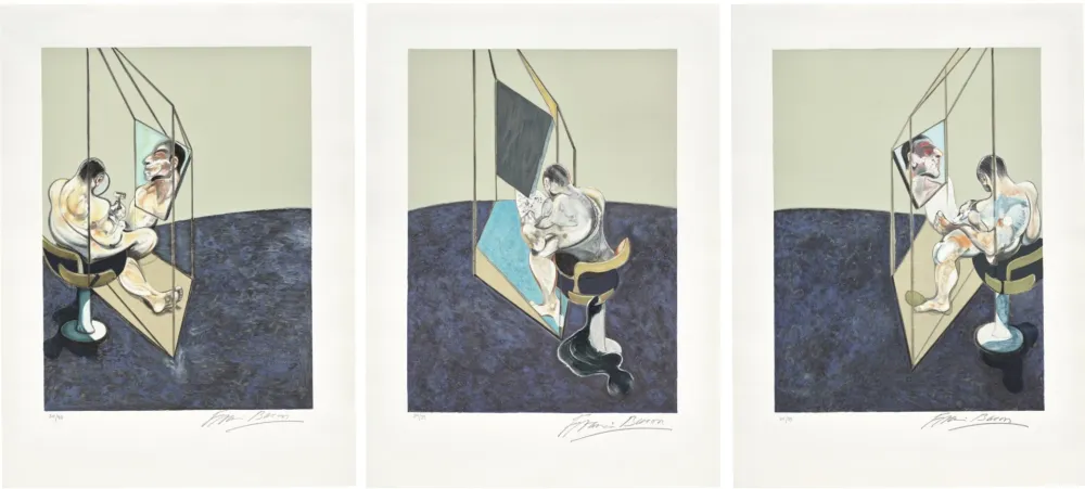 Литография Bacon -  Three studies of the male back