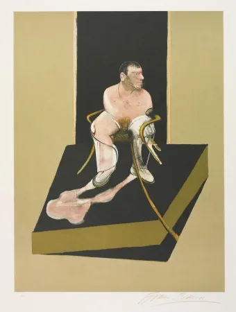 Офорт И Аквитанта Bacon - Triptych 1986-1987: Study for a portrait of John Edwards (S. 6)