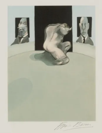 Офорт И Аквитанта Bacon - Triptych: Center panel (Sabatier 4)