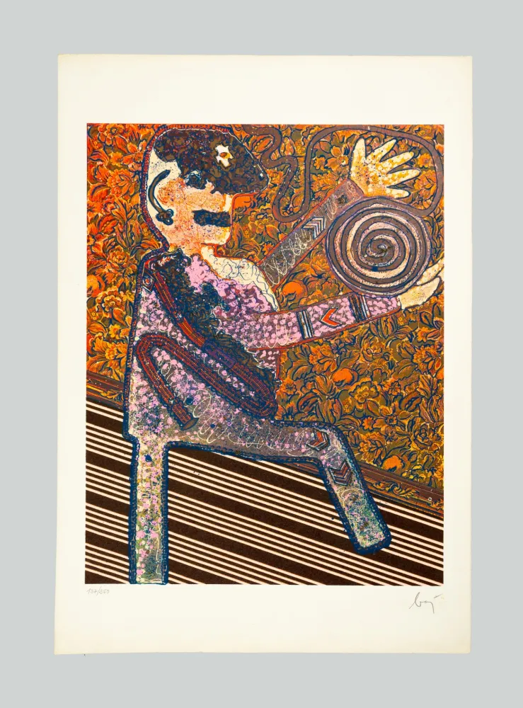 Сериграфия Baj - Aristocratico con la Giduglia