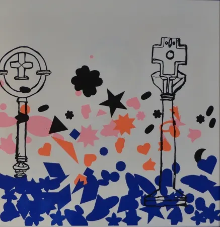 Литография Baj - Composizione