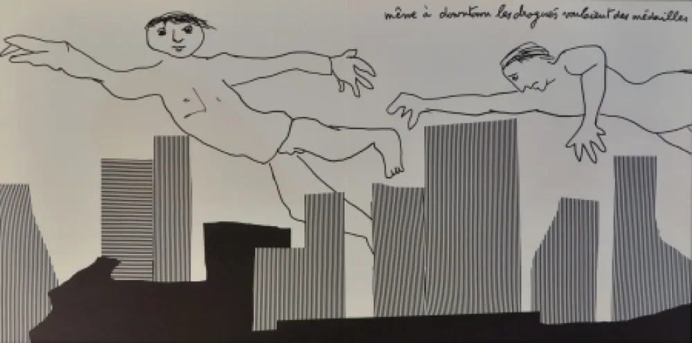 Литография Baj - Downtown