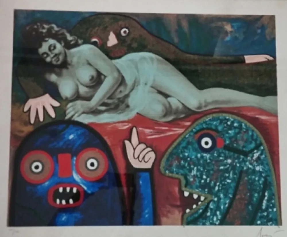 Сериграфия Baj - Elena Pavlovna ritrovata dallo sceriffo Hasan Pacha