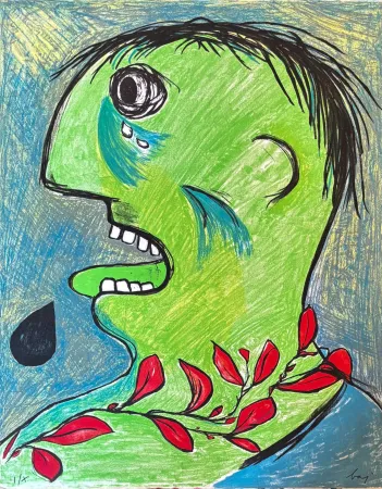 Литография Baj - Enrico Baj (1924–2003) – Fernandez de Moratin – Color lithograph on paper – 1965