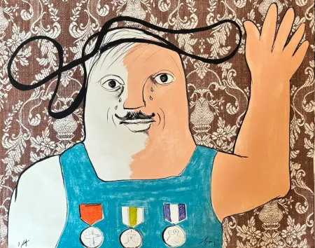 Литография Baj - Enrico Baj (1924–2003) – Guillaume de Gouffier – Color lithograph on paper – 1965