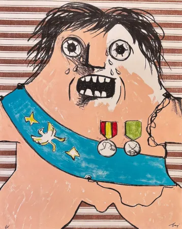 Литография Baj - Enrico Baj (1924–2003) – Il Maresciallo di Sassonia – Color lithograph on paper – 1965