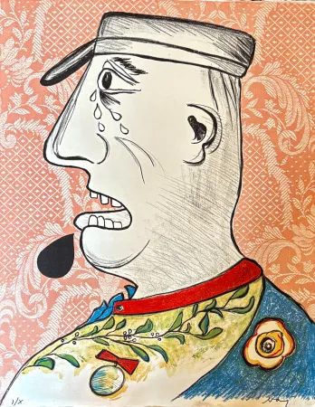 Литография Baj - Enrico Baj (1924–2003) – Le grande Charles – Color lithograph on paper – 1965