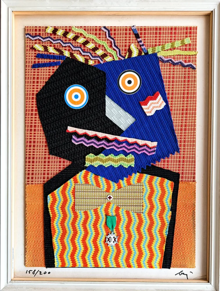 Многоэкземплярное Произведение Baj - Enrico Baj (1924-2003) – Mr. Dupont De Nemours – Fabrics and collage on board – 1969