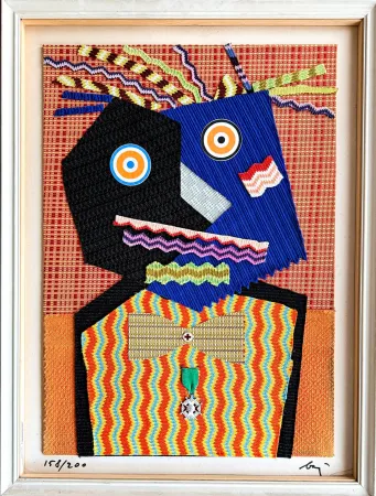 Многоэкземплярное Произведение Baj - Enrico Baj (1924-2003) – Mr. Dupont De Nemours – Fabrics and collage on board – 1969