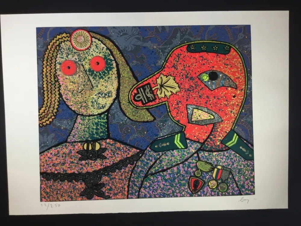 Многоэкземплярное Произведение Baj - Il Generale Amin Dada e una delle sue mogli