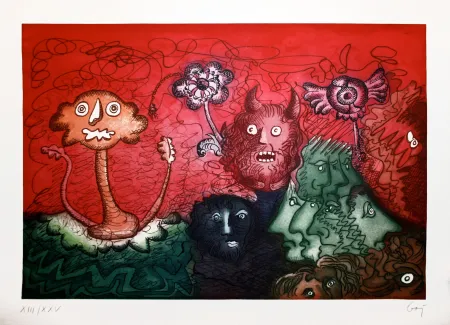 Гравюра Baj - Incontri ravvicinati